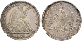 USA
Half Dollar 1875, Philadelphia. NGC PF61. (~€ 770/~US$ 945)