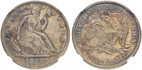 USA
Half Dollar 1891, Philadelphia. Prachtvolle Erhaltung mit herrlicher Patina / Beautiful condition with magnificent patina. NGC PF65 CAMEO. (~€ 14...