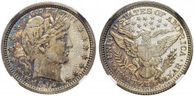 USA
1/4 Dollar 1892, Philadelphia. Prachtvolle Erhaltung mit herrlicher Patina / Beautiful condition with magnificent patina. NGC PF65 CAMEO. (~€ 640...