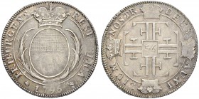 SCHWEIZ - FREIBURG / FRIBOURG
Stadt und Kanton. Gulden zu 56 Kreuzern 1796, Freiburg. Schräg gerippter Rand. 10.47 g. D.T. 647a. HMZ 2-271a. Feine Pa...