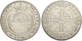 SCHWEIZ - FREIBURG / FRIBOURG
Stadt und Kanton. Gulden zu 56 Kreuzern 1797. 10.83 g. D.T. 647b. HMZ 2-271b. Sehr schön / Very fine. (~€ 130/~US$ 160)...