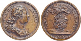SCHWEIZ - GENF / GENÈVE
Medaillen. Bronzemedaille 1730. Auf den Philosophen und Schriftsteller Jean Jacques Rousseau. Stempel von S. Curé. Büste nach...