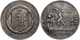 SCHWEIZ - GENF / GENÈVE
Medaillen. Silbermedaille 1902. Auf die 300-Jahrfeier der Escalade. Stempel von H. Bovy. 59.6 mm. 99.60 g. Martin 74. Vorzügl...