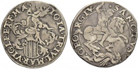 SCHWEIZ - GRAUBÜNDEN
Misox. Johann Jakob Trivulzio, 1487-1518. Cavallotto o. J., Roveredo. 4.91 g. Tr. 1088. M.I.R. 981. HMZ 2-569a. Flaue Stelle / W...