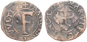 SCHWEIZ - GRAUBÜNDEN
Misox. Johann Franz Trivulzio, 1518-1549. Trillina o. J., Roveredo. 0.82 g. Tr. 1098. M.I.R. 1013. HMZ 2-585a. Selten / Rare. Sc...