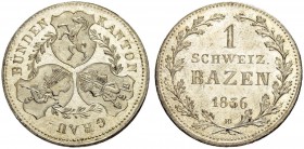 SCHWEIZ - GRAUBÜNDEN
Graubünden, Kanton. Batzen 1836. Münzzeichen HB. 2.90 g. D.T. 183. HMZ 2-605e. Selten / Rare. Fast FDC / About uncirculated. (~€...