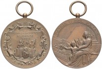 SCHWEIZ - GRAUBÜNDEN
Medaille. Kupfermedaille 1898. St. Moritz. Kantonales Sängerfest. 22.27 g. Selten / Rare. Mit Original-Henkel / With original lo...