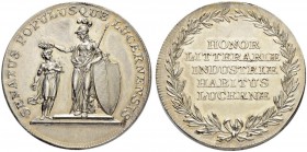 SCHWEIZ - LUZERN
Medaillen. Schulprämie o. J. (19. Jhdt.). 16.28 g. Meier 296. Schweizer Medaillen 843. Selten / Rare. Henkelspur / Mount mark. Fast ...
