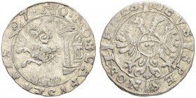 SCHWEIZ - SCHAFFHAUSEN
Groschen 1597, Schaffhausen. 1.68 g. Wiel. (Schaffhausen) 226ff. HMZ 2-754cc. Sehr schön / Very fine. (~€ 25/~US$ 30)