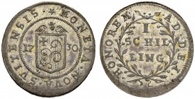 SCHWEIZ - SCHWYZ
Schilling 1730, Bäch. 1.23 g. Wielandt (Schwyz) 95. D.T. 587. HMZ 2-803a. Sehr selten in dieser Erhaltung / Very rare in this condit...