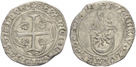 SCHWEIZ - WAADT / VAUD
Lausanne, Bistum. Barthélemi Chuet, 1469-1472. Parpaiolle o. J., Lausanne. Umschrift endet auf ...LAVSA 3.06 g. Dolivo (SMK II...