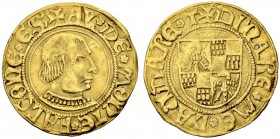 SCHWEIZ - WAADT / VAUD
Lausanne, Bistum. Aimo di Monfalcone, 1491-1517. Dukat o. J. Kopf des Bischofs nach recht. In der Umschrift der Name. Rv. Quad...