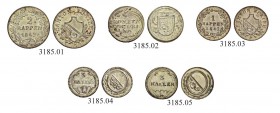 SCHWEIZ - ZÜRICH
Lots. Diverse Münzen. 2 Rappen und 1 Rappen. Total 5 Exemplare. FDC / Uncirculated. (5) (~€ 85/~US$ 105)