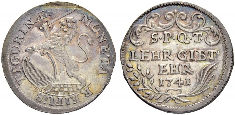 SCHWEIZ - ZÜRICH
Medaillen. Schulprämie 1741. 4.44 g. Meier 514. Selten / Rare....