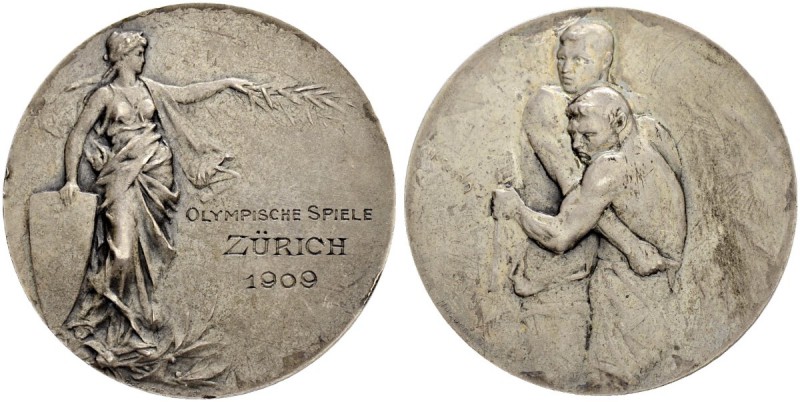 SCHWEIZ - ZÜRICH
Medaillen. Silbermedaille 1909. Olympische Spiele Zürich. 22.7...