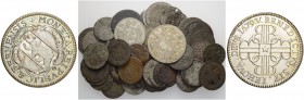 SCHWEIZ - LOTS DIVERSER KANTONE
Diverse Münzen. Unterschiedlich erhalten / Various conditions. (ca. 62) (~€ 85/~US$ 105)