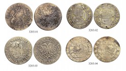 SCHWEIZ - LOTS DIVERSER KANTONE
Diverse Münzen. Dicken 1614 von Luzern, 1614 und 1631 von Schaffhausen & o. J. von Solothurn. Lot von 4 Exemplaren. U...