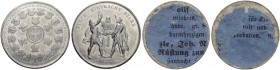 SCHWEIZ - EIDGENOSSENSCHAFT
Medaillen. Zinnmedaille 1848. Zwei einseitige Zinn-Abschläge der Vorder- und der Rückseite zur Silbermedaille auf die Ver...