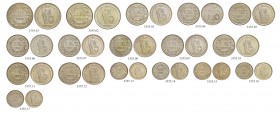 SCHWEIZ - EIDGENOSSENSCHAFT
Lots. Diverse Münzen. 1/2 Franken bis 2 Franken. Viele seltene Stück in ausgezeichneter Erhaltung. Total 17 Münzen. Überd...