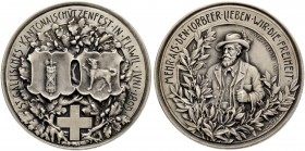SCHWEIZ - SCHÜTZENTALER UND -MEDAILLEN
St. Gallen. Silbermedaille 1899. Flawil. St. Gallisches Kantonalschützenfest. 37.76 g. Richter (Schützenmedail...