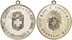 SCHWEIZ - SCHÜTZENTALER UND -MEDAILLEN
Tessin / Ticino. Silbermedaille 1855. Bellinzona. Tiro Cantonale. 11.98 g. Richter (Schützenmedaillen) 1354b. ...