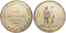 SCHWEIZ - SCHÜTZENTALER UND -MEDAILLEN
Zürich. Silbermedaille 1852. Zürich. Erstes Freischiessen der Schützengesellschaft Wilhelm Tell. 50.66 g. Rich...
