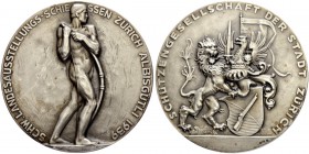 SCHWEIZ - SCHÜTZENTALER UND -MEDAILLEN
Zürich. Silbermedaille 1939. Zürich Albisrieden. Schützengesellschaft der Stadt Zürich. Landesausstellungsschi...