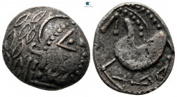 Eastern Europe. Mint in the southern Carpathian 200-100 BC. "Schnabelpferd" type. Tetradrachm AR