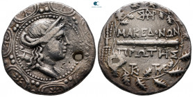 Kings of Macedon. Amphipolis circa 167-149 BC. Under Roman Protectorate. Republican period. First Meris. Tetradrachm AR