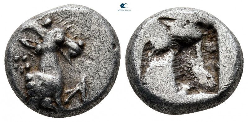 Thraco-Macedonian Region. Mygdones or Krestones(?) circa 500-450 BC. 
Drachm AR...