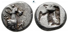 Thraco-Macedonian Region. Mygdones or Krestones(?) circa 500-450 BC. Drachm AR