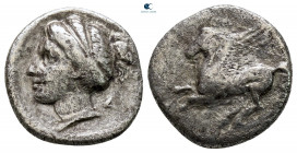 Corinthia. Corinth circa 375-300 BC. Drachm AR