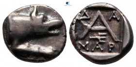 Argolis. Argos circa 125-80 BC. Triobol AR