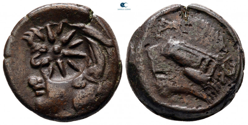 Cimmerian Bosporos. Pantikapaion circa 310-304 BC. 
Bronze Æ

20 mm, 6,74 g
...