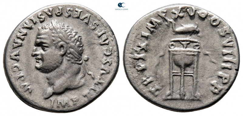 Titus, as Caesar AD 76-78. Rome
Denarius AR

18 mm, 3,28 g

IMP TITVS CAES ...