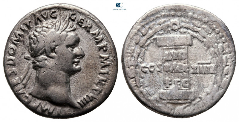 Domitian AD 81-96. Rome
Denarius AR

19 mm, 2,98 g

IMP CAES DOMIT AVG GERM...