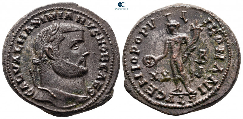 Galerius Maximianus, as Caesar AD 293-305. Alexandria
Follis Æ

28 mm, 10,18 ...