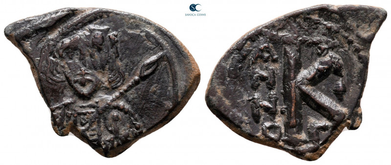 Tiberius III (Apsimar) AD 698-705. Constantinople
Half Follis or 20 Nummi Æ

...