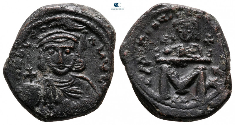 Leo III the "Isaurian", with Constantine V AD 717-741. Constantinople
Follis or...