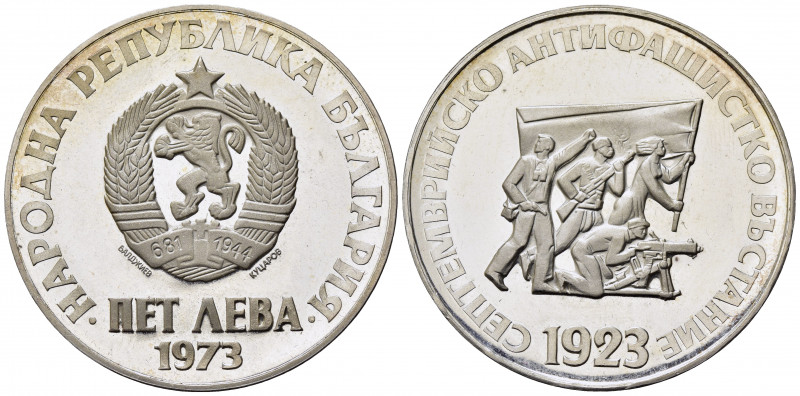 BULGARIA. 5 Leva 1973 "Anniversary Anti-fascist uprising of september 9, 1923". ...