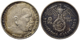GERMANIA Nazista (Terzo Reich) (1933 - 1945) 2 reichsmark 1938. Ag. KM# 93. qSPL
