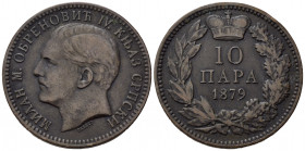 SERBIA. 10 Para 1879. BB