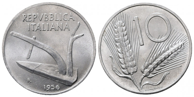 REPUBBLICA ITALIANA. 10 lire 1956. FDC