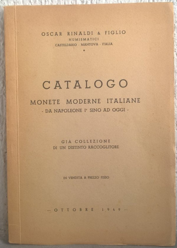 RINALDI O. & FIGLIO – Casteldario (Mn), Ottobre 1949. Catalogo monete moderne it...