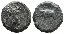 Seleukid Kingdom. Antioch on the Orontes. Antiochos VI Dionysos. 144-142 BC. Serrate Æ, Near Very Fine
6.7 gr