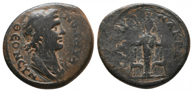 Lydia. Nacrasa. Psuedo-Autonomous issue. Time of Trajan. AD 98-117. Bronze Æ, Ne...