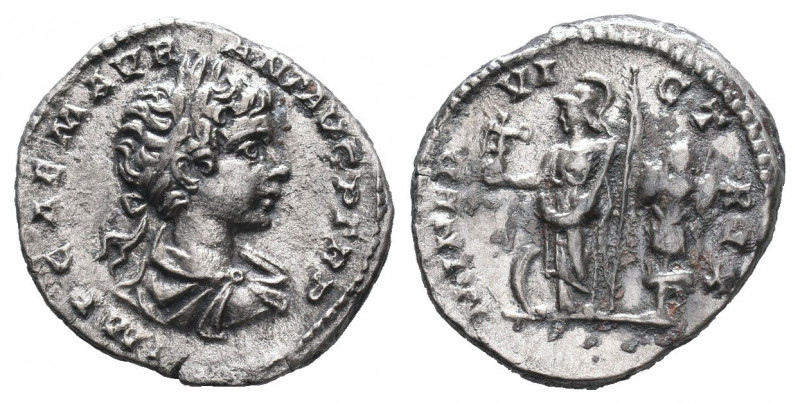 Caracalla, as Caesar. AD 196-198. AR Denarius, Near Extremely FIne
3.2 gr