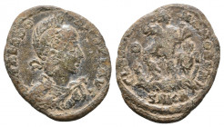 Theodosius I. Cyzicus. AD 379-395 AD. Follis Æ, Near Very Fine