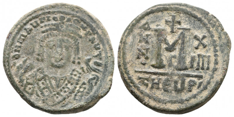 Maurice Tiberius AD 582-602. Theoupolis (Antioch). Follis Æ, Good Very Fine
12....