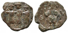 Constans II, with Constantine IV, Heraclius, and Tiberius. Constantinople. AD 641-668. Follis Æ, Good Very Fine
4.0 gr